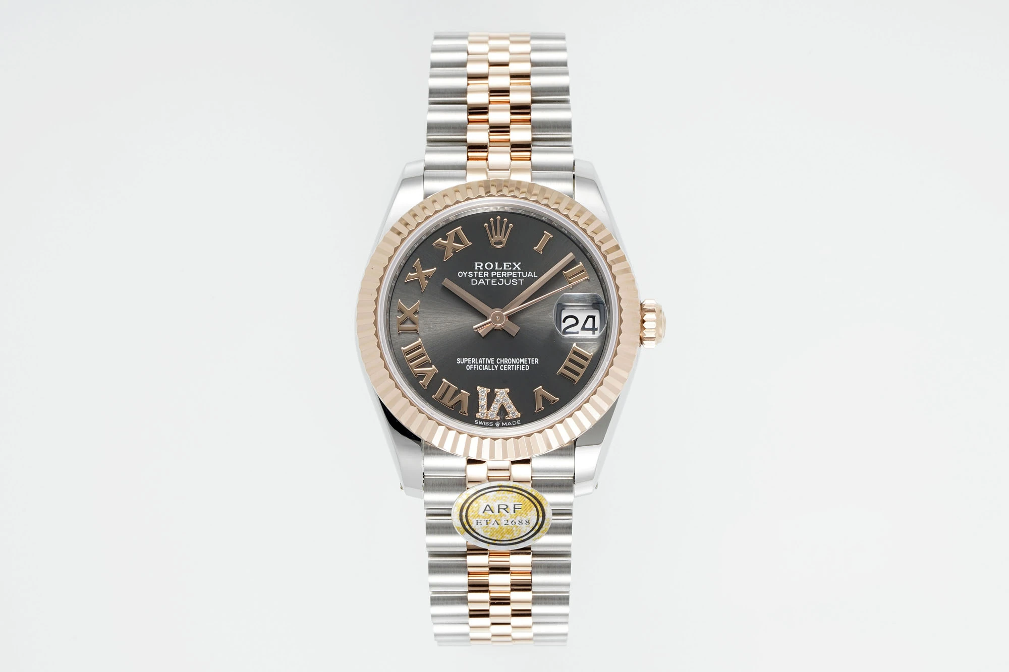 Rolex DateJust 31 278271 ARF 1:1 Best Edition 904L Steel Grey Roman Dial on SS/RG Jubilee Bracelet 19 b6e40d2c8c8d569 AMO Watch