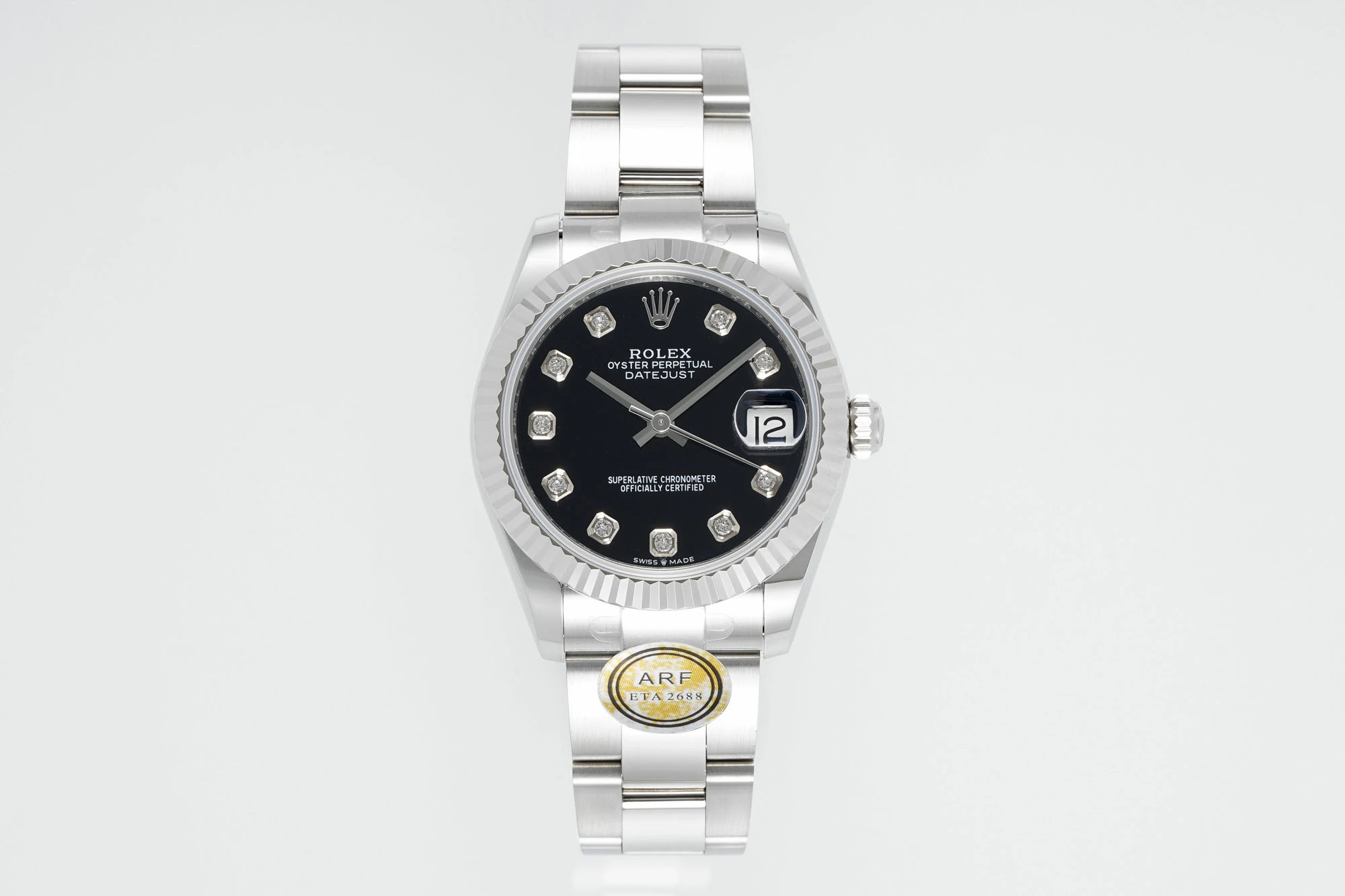 Rolex DateJust 31 278274 ARF 1:1 Best Edition 904L Steel Black Diamonds Dial on SS Oyster Bracelet 19 b8002c53525e1e1 AMO Watch