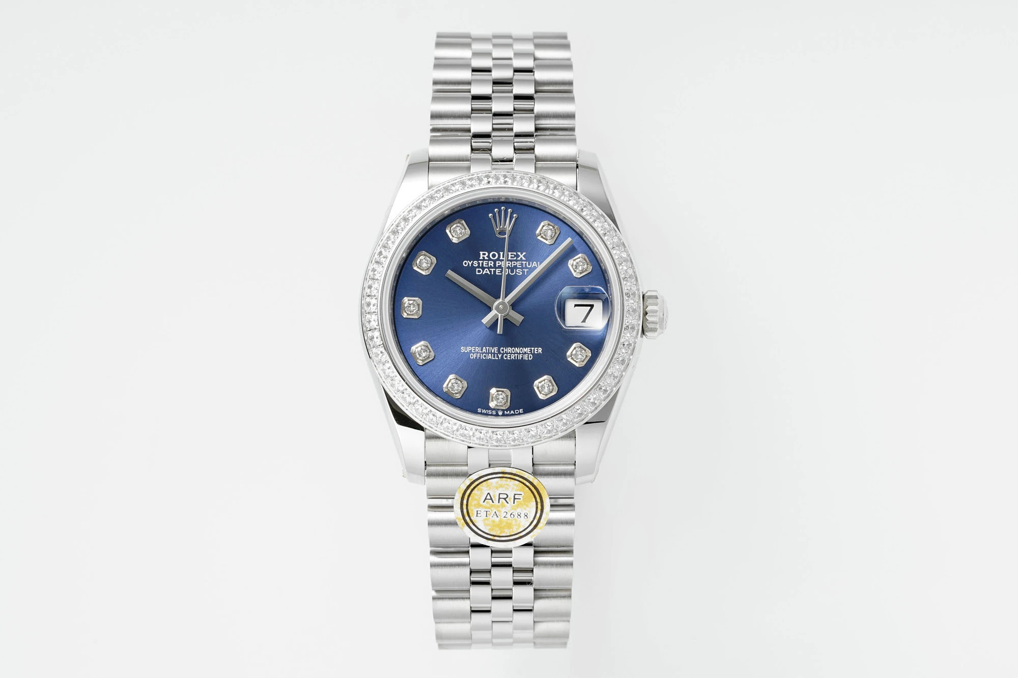 Rolex DateJust 31 278384 ARF 1:1 Best Edition 904L Steel Blue Diamond Dial Diamond bezel on SS Jubilee Bracelet 19 b978d45a403f863 AMO Watch
