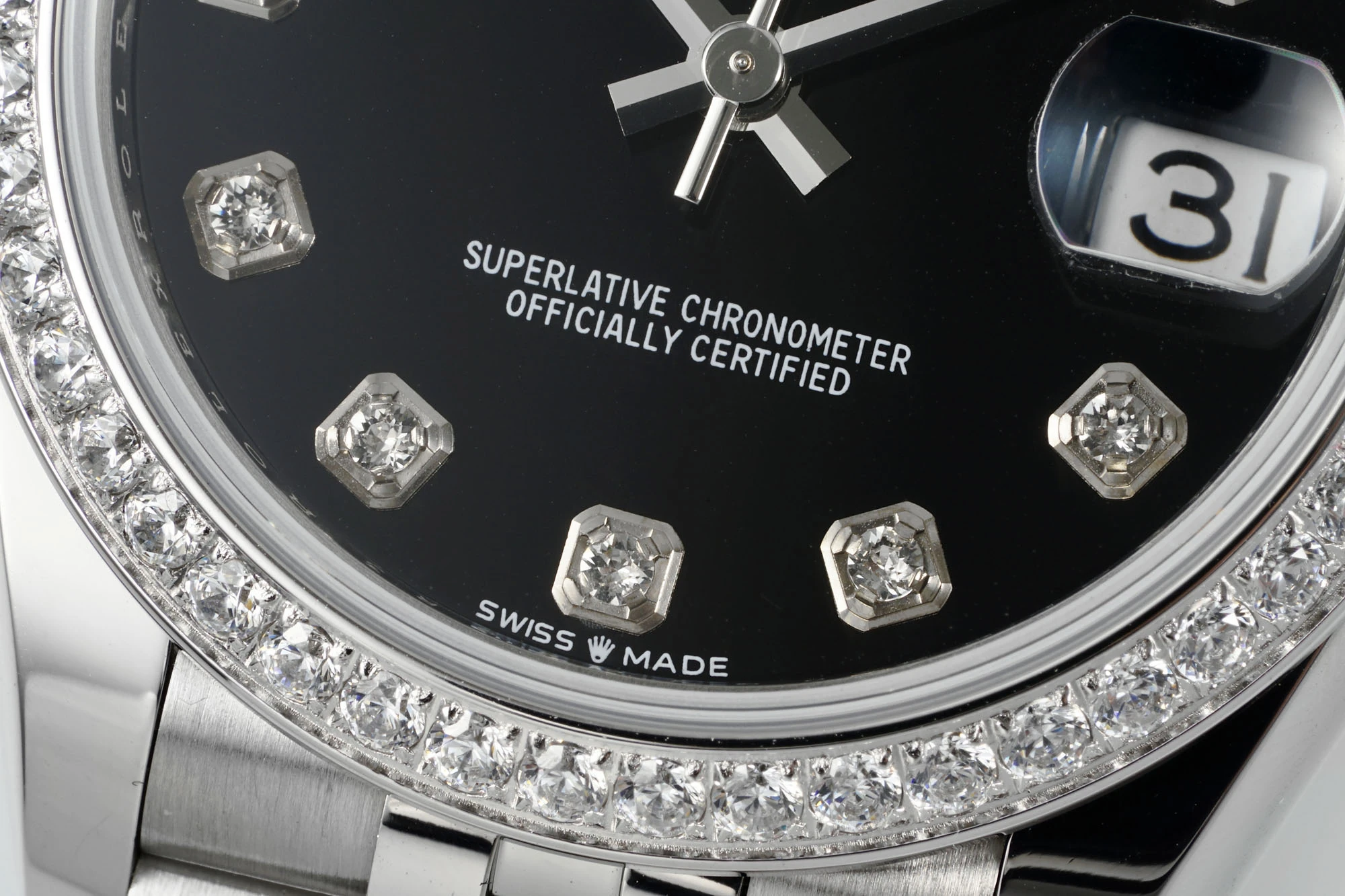 Rolex DateJust 31 278384 ARF 1:1 Best Edition 904L Steel Black Diamond Dial Diamond bezel on SS Jubilee Bracelet 23 b9e51ecfd610c8c AMO Watch