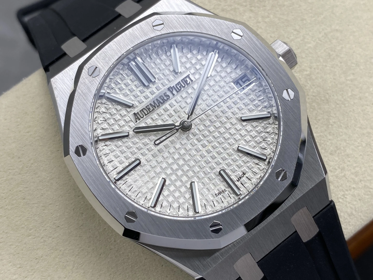 AP Royal Oak 41mm 15510ST SS DDF 1:1 Best Edition White Dial on Black Rubber Strap SA4302 Super Clone 31 bc96e2ea18a7af6 AMO Watch