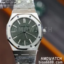 Custom Made AP AP Royal Oak 15510 SS TOP Factory （SW Factory Green Dial、 DEEP Crystal）