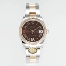 Rolex DateJust 31 278271 ARF 1:1 Best Edition 904L Steel Borwn Roman Dial on SS/RG Oyster Bracelet