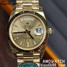 Rolex Day Date 40 YG 228238 RCF 1:1 Best Edition YG Dial on President Bracelet VR3255 (211g)