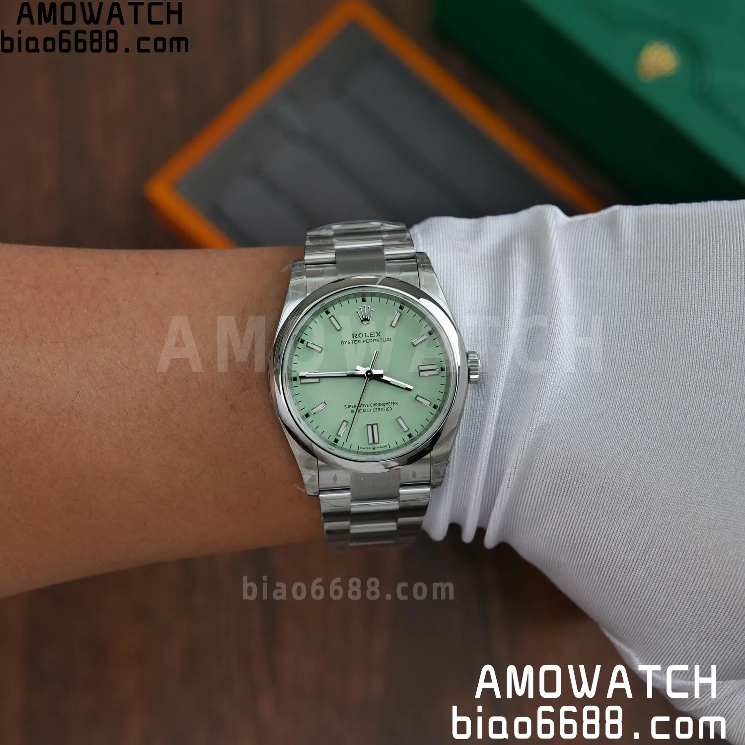 Rolex Oyster Perpetual 126000 36mm VSF 1:1 Best Edition 904L Steel Vanilla Green Dial on SS Bracelet 83 c426bfaac896944 AMO Watch