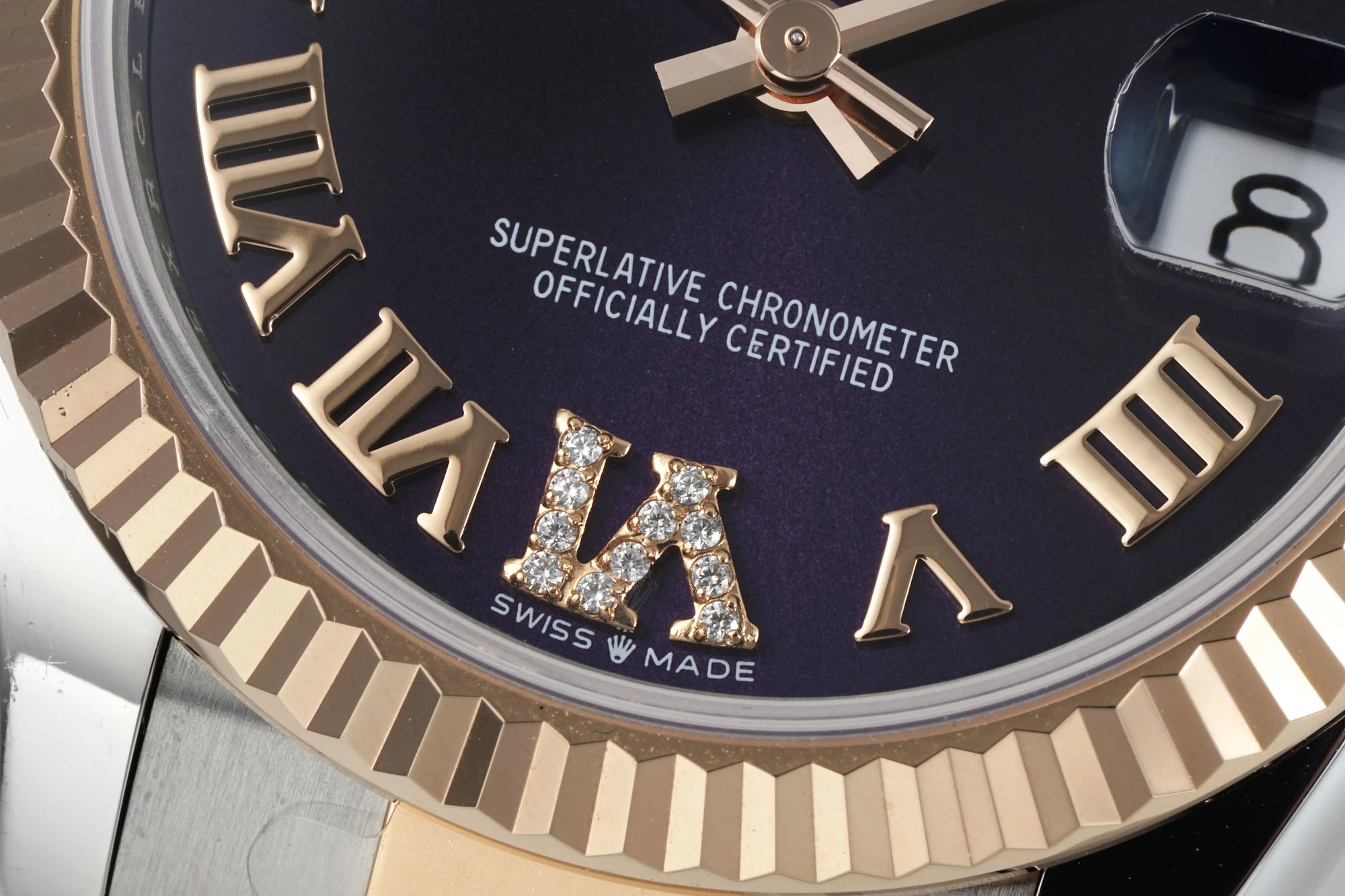 Rolex DateJust 31 278271 ARF 1:1 Best Edition 904L Steel Purple Roman Diamonds Dial on SS/RG Oyster Bracelet 20 c5452ae0eda04b3 AMO Watch