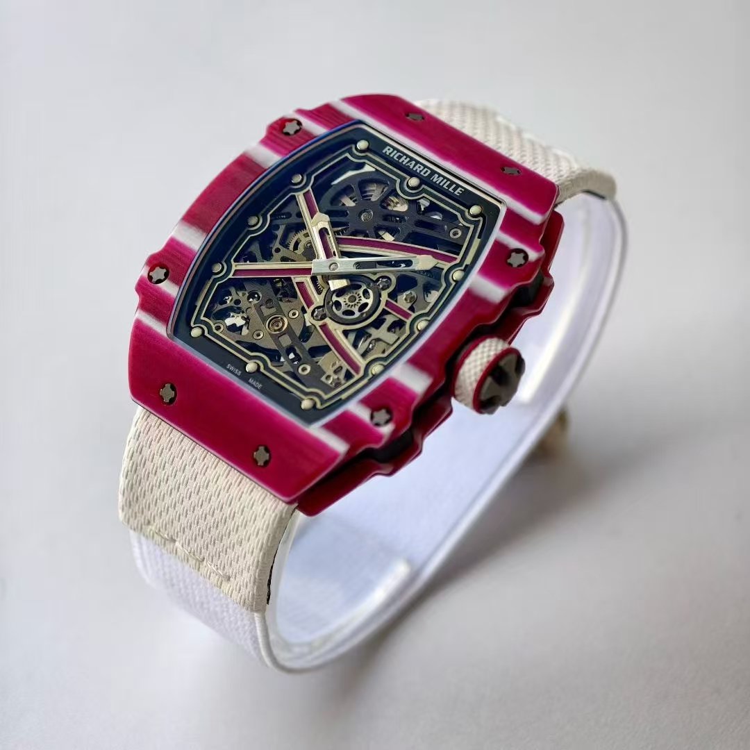 RICHARD MILLE RM67-02 Red NTPT VAF Best Edition Skeleton Dial on White Nylon strap CRMA7 Clone 20 c81e728d9d4c2f6 阿默表行AmoWatch