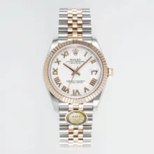 Rolex DateJust 31 278271 ARF 1:1 Best Edition 904L Steel White Roman Dial on SS/RG Jubilee Bracelet