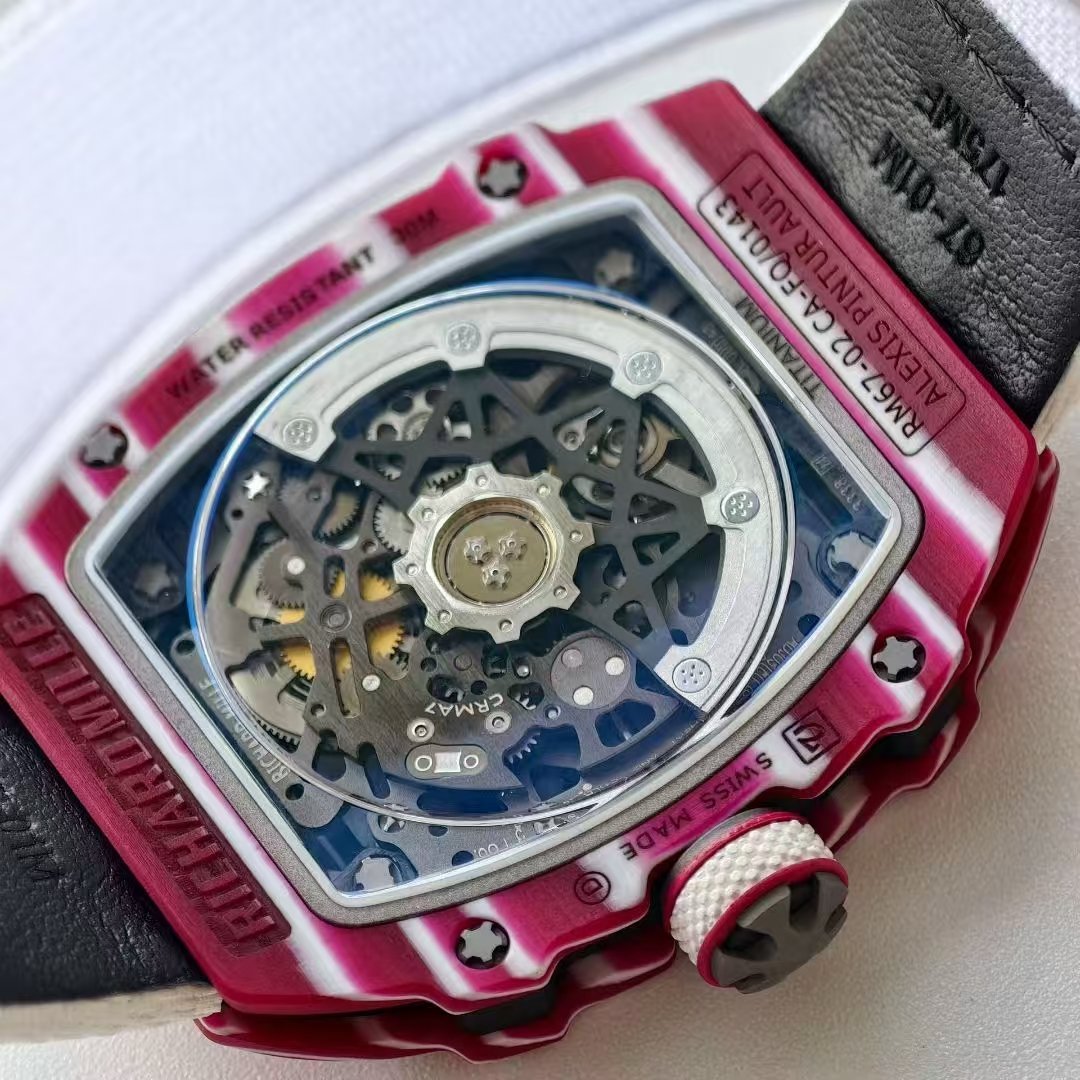 RICHARD MILLE RM67-02 Red NTPT VAF Best Edition Skeleton Dial on White Nylon strap CRMA7 Clone 26 c9f0f895fb98ab9 阿默表行AmoWatch