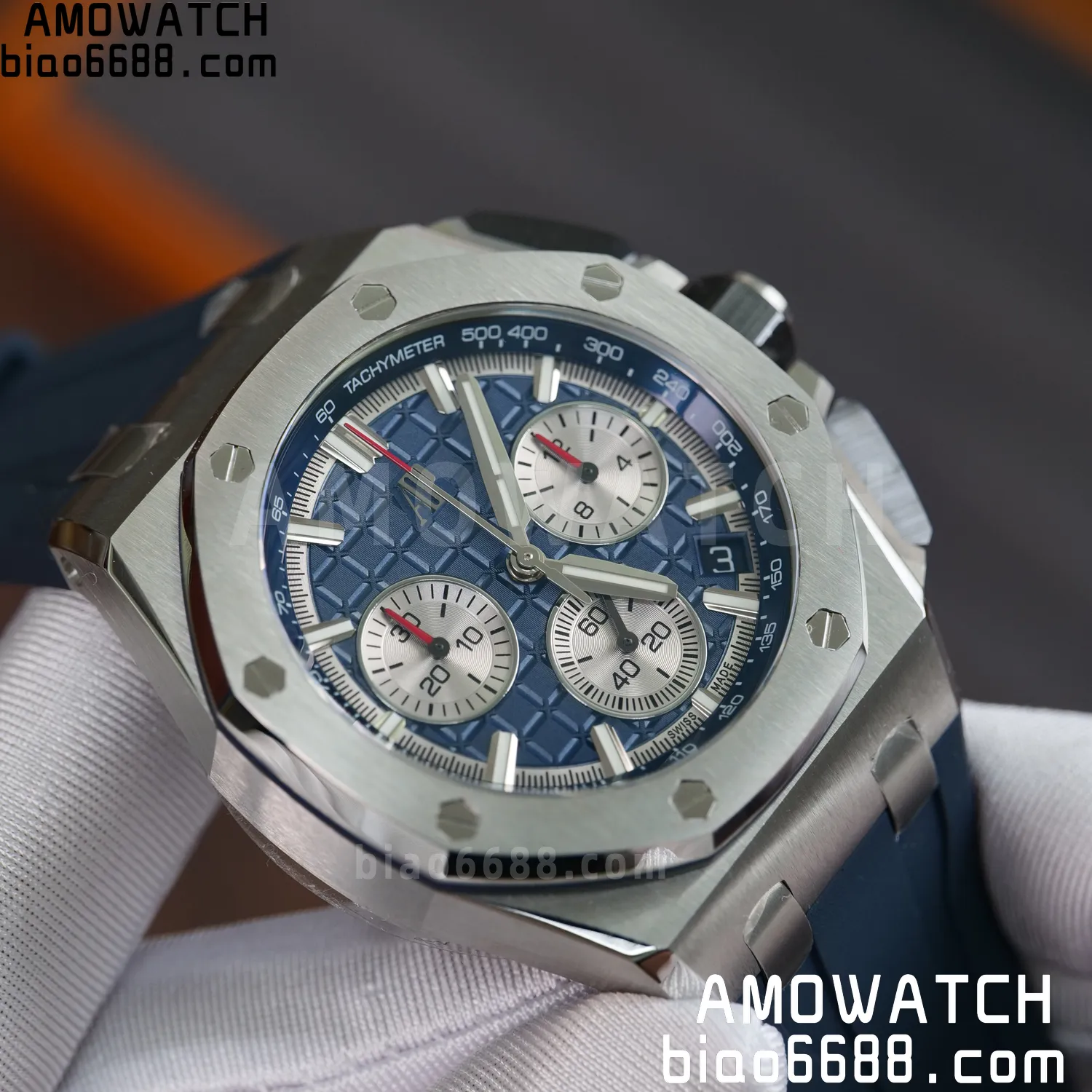 AP Royal Oak Offshore 43mm 26420 SS APSF 1:1 Best Edition Blue Dial on Rubber Strap Super Clone 4401 V2 (Free Sprung) 73 ca15a92ce949290 AMO Watch