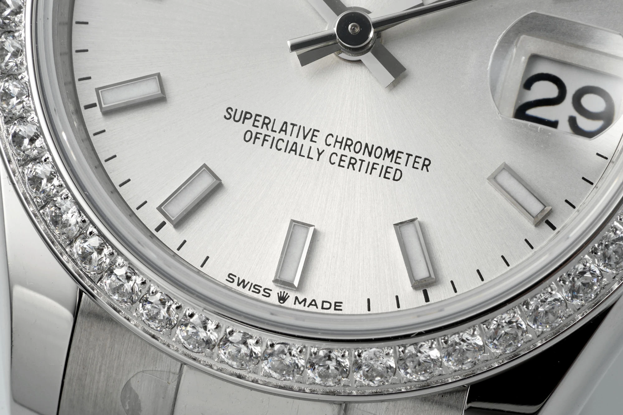 Rolex DateJust 31 278384 ARF 1:1 Best Edition 904L Steel Silver Dial Diamond bezel on SS Oyster Bracelet 20 ca91747e495e46f AMO Watch