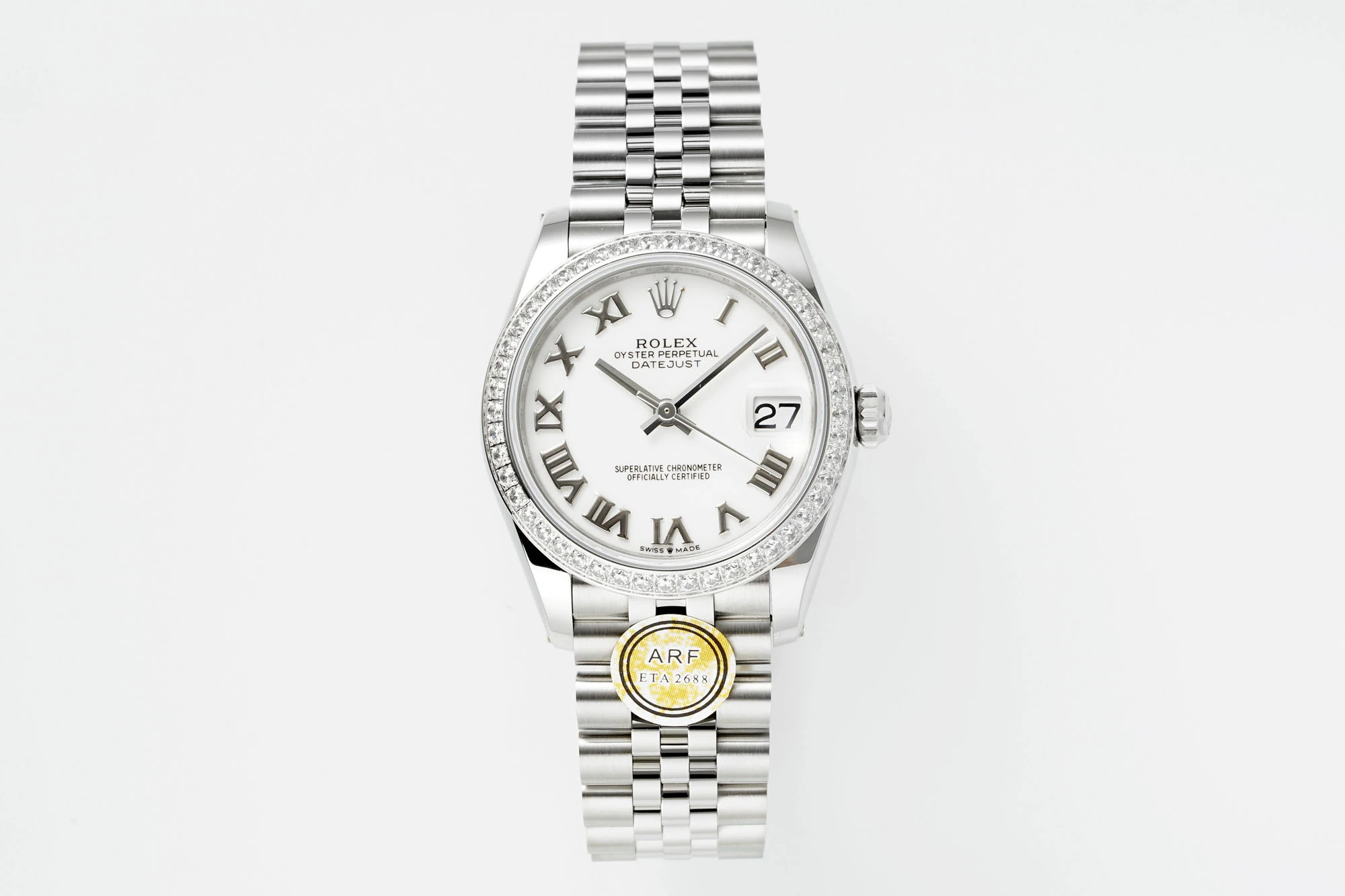 Rolex DateJust 31 278384 ARF 1:1 Best Edition 904L Steel White Roman Dial Diamond bezel on SS Jubilee Bracelet 19 cc6c7ca37348459 AMO Watch