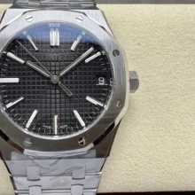AP Royal Oak 41mm 15510ST SS DDF 1:1 Best Edition Black Dial on SS Bracelet SA4302 Super Clone