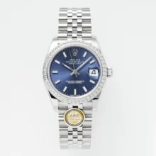 Rolex DateJust 31 278384 ARF 1:1 Best Edition 904L Steel Blue Dial Diamond bezel on SS Jubilee Bracelet