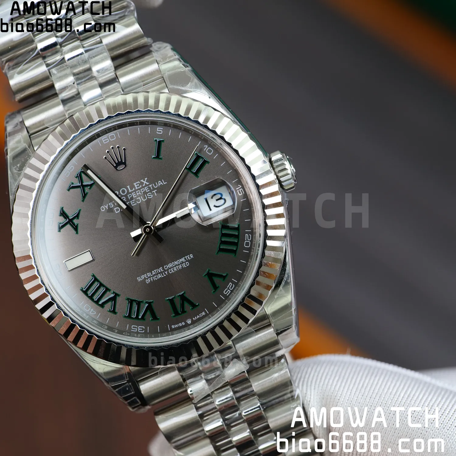Rolex DateJust 41 126334 904L SS VSF 1:1 Best Edition Gray Roman Dial on Jubilee Bracelet VS3235 V2 (133g) 77 ce1715a7a08527d AMO Watch