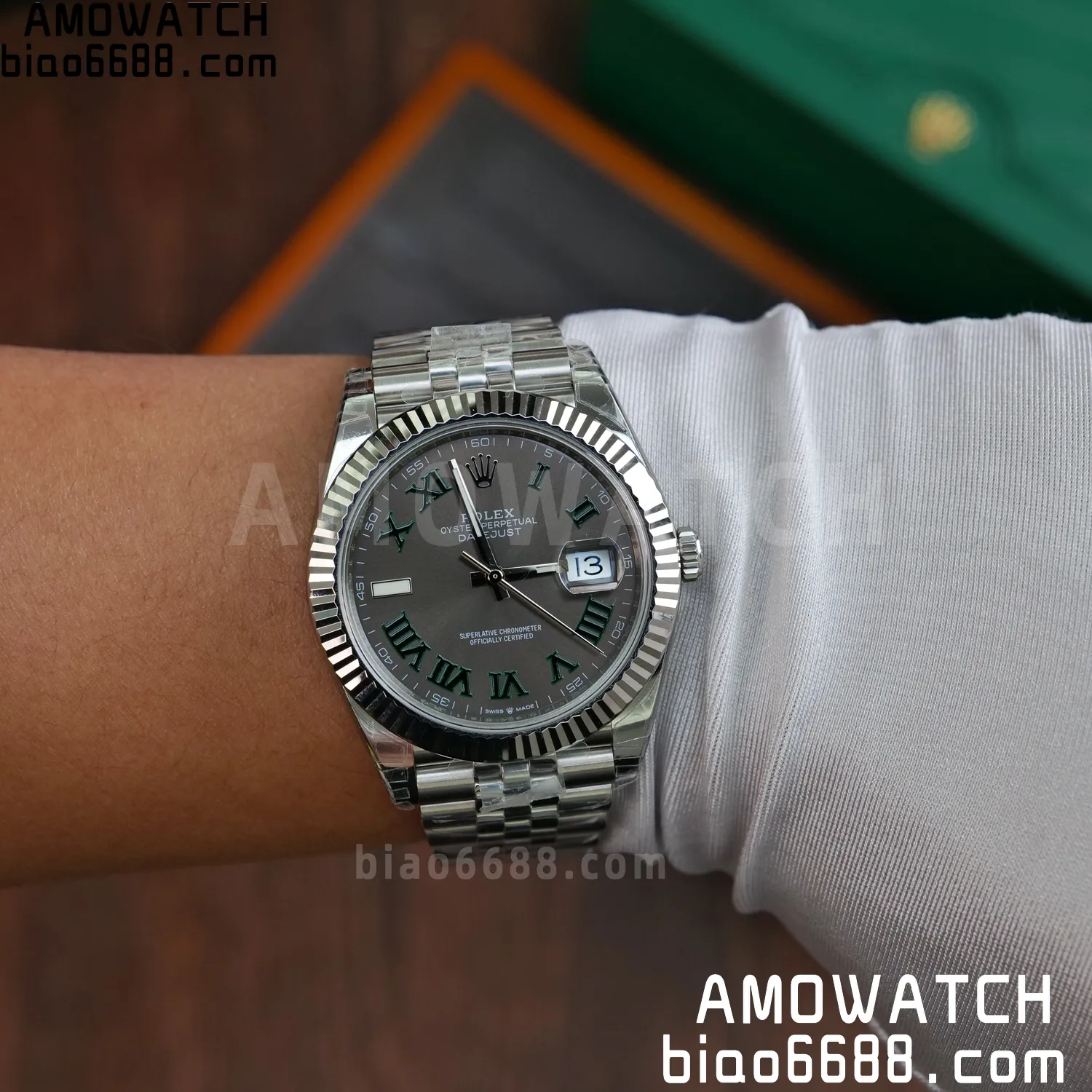 Rolex DateJust 41 126334 904L SS VSF 1:1 Best Edition Gray Roman Dial on Jubilee Bracelet VS3235 V2 (133g) 89 cf340eb74f6cc88 AMO Watch