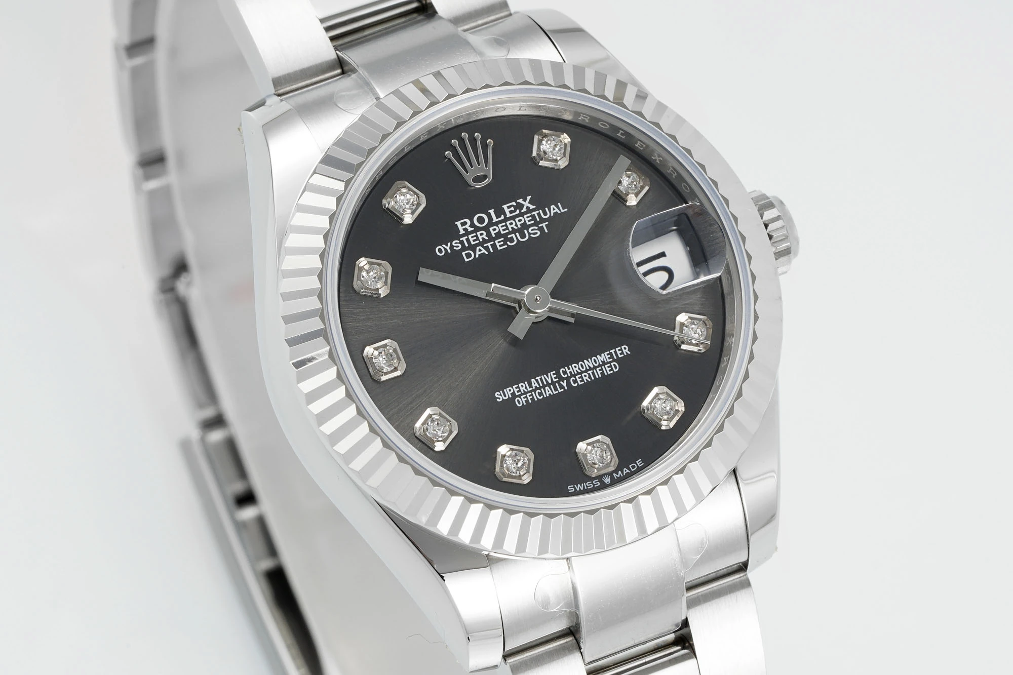 Rolex DateJust 31 278274 ARF 1:1 Best Edition 904L Steel Silver Diamonds Dial on SS Oyster Bracelet ETA2688 21 d30fc77d84a2455 AMO Watch