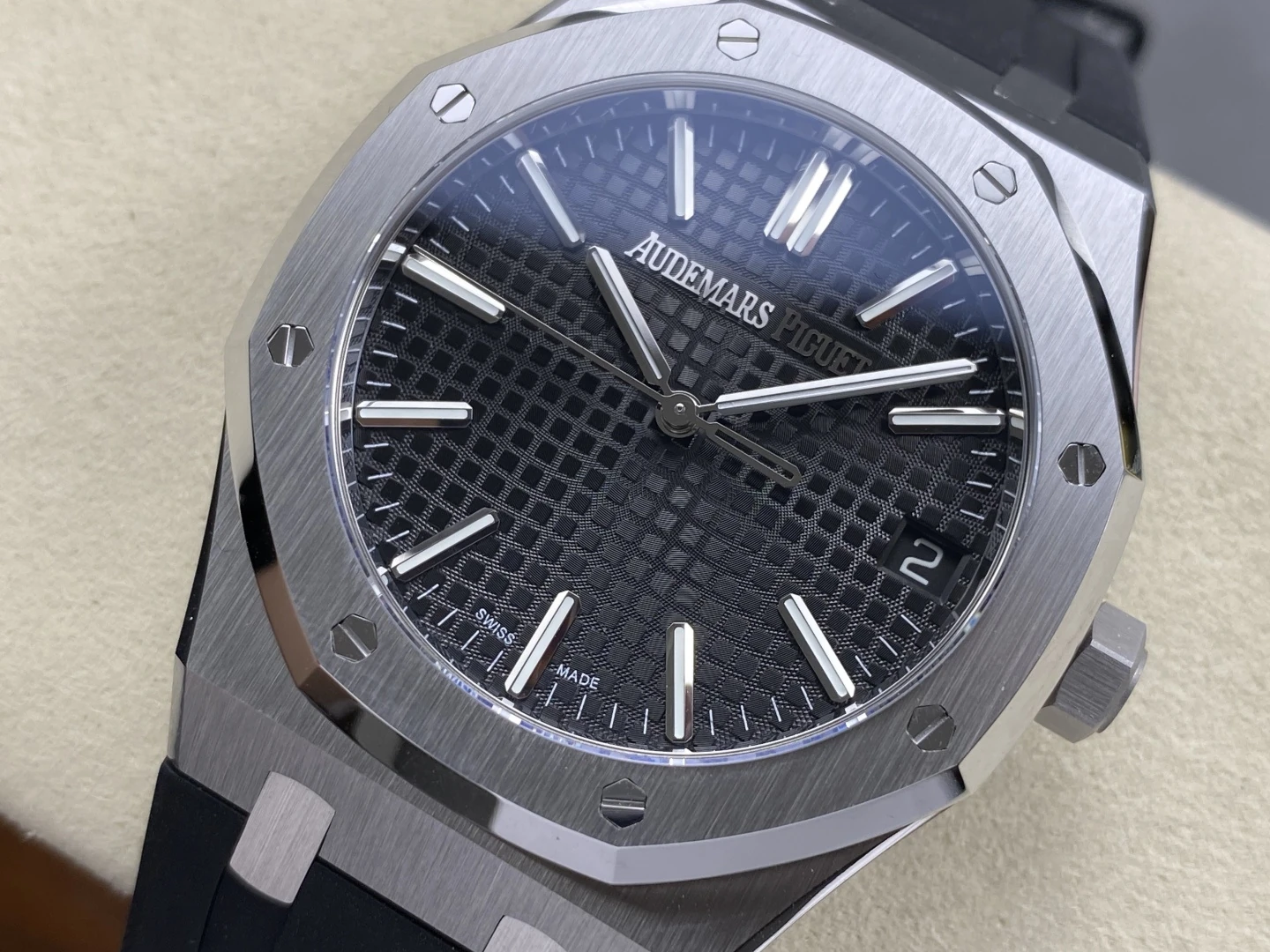 AP Royal Oak 41mm 15510ST SS DDF 1:1 Best Edition Black Dial on BlackRubber Strap SA4302 Super Clone 27 d325f7d83385c1a AMO Watch