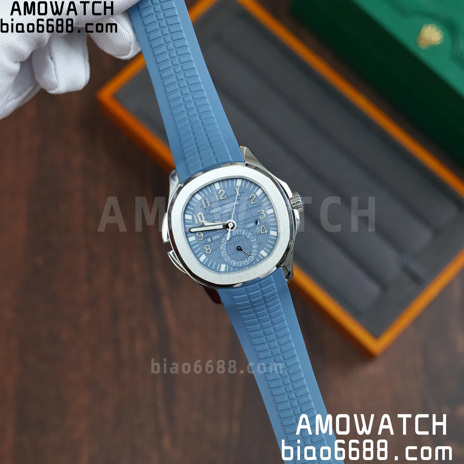 PP Aquanaut 5164G SS ZF 1:1 Best Edition Blue Dial on Blue Rubber Strap A324 60 d3800cc96869159 AMO Watch