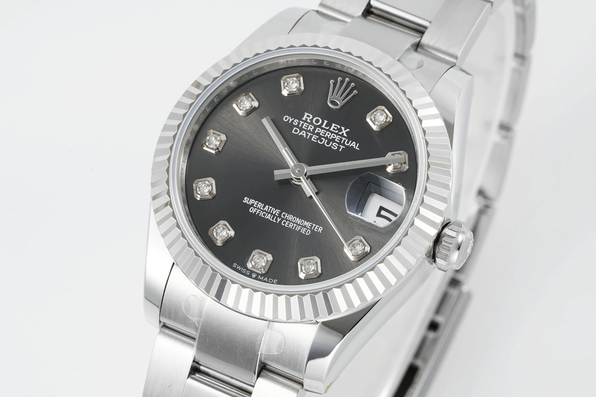 Rolex DateJust 31 278274 ARF 1:1 Best Edition 904L Steel Silver Diamonds Dial on SS Oyster Bracelet ETA2688 20 d7742c23f353e9f AMO Watch