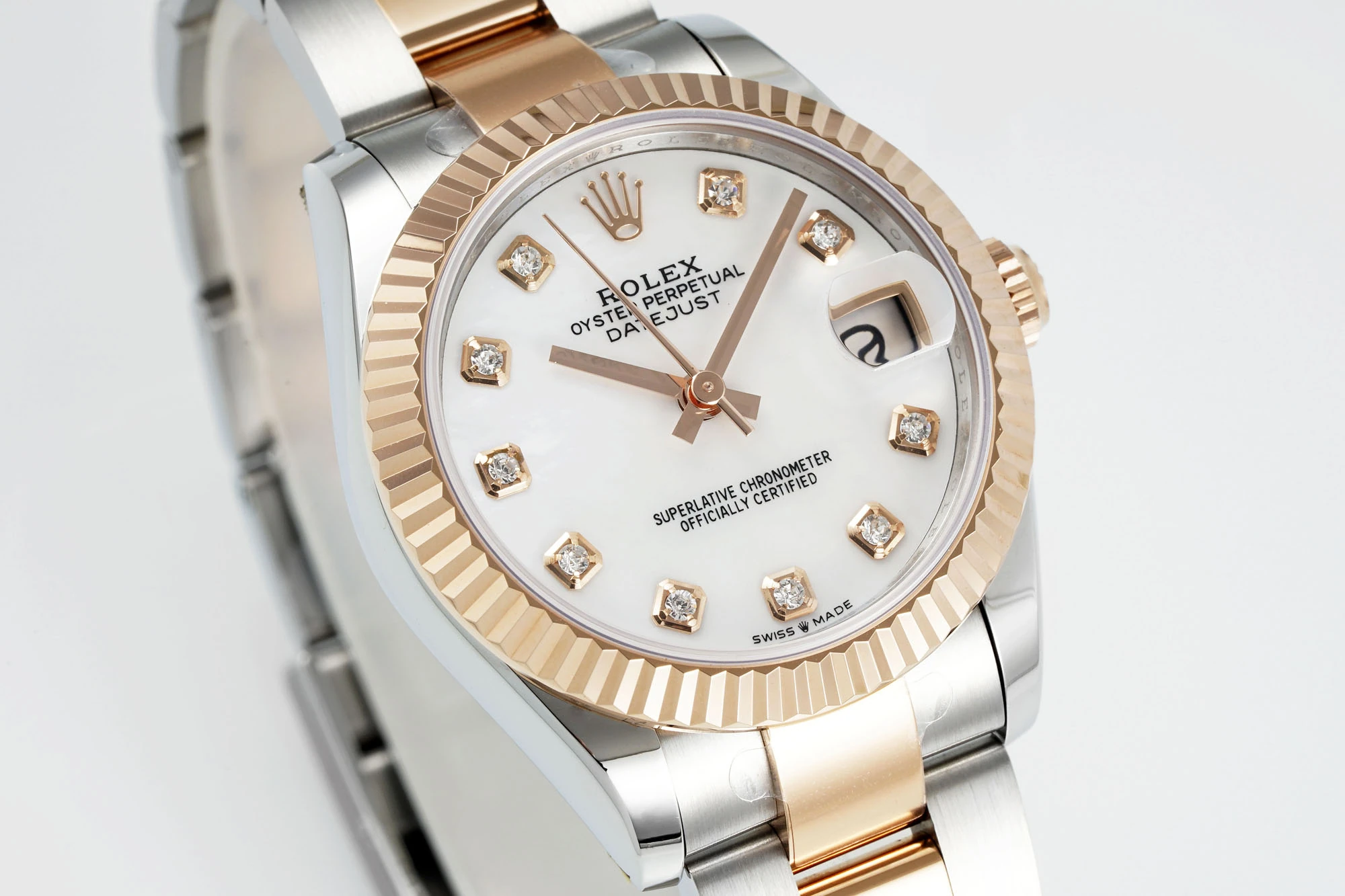 Rolex DateJust 31 278271 ARF 1:1 Best Edition 904L Steel MOP Diamonds Dial on SS/RG Oyster Bracelet 22 d8fab93ba6f99a7 AMO Watch