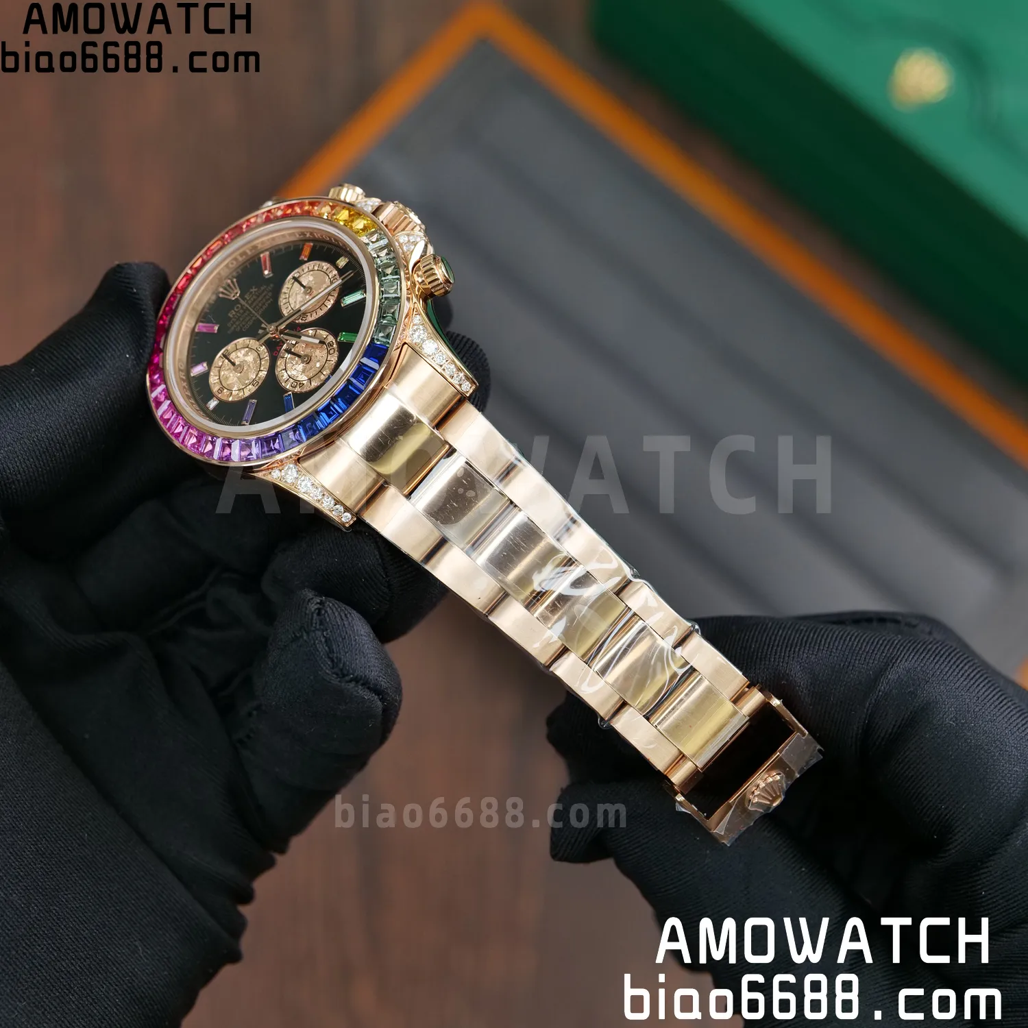 Rolex Daytona RG 116595 RX Factory 1:1 Best Edition Black Rainbow Dial on RG Bracelet DD4130 (Weighted)207g 65 d945c57a6e68a43 阿默表行AmoWatch
