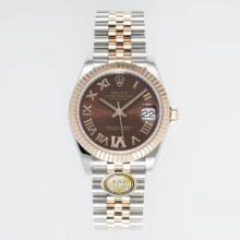 Rolex DateJust 31 278271 ARF 1:1 Best Edition 904L Steel Brown Roman Dial on SS/RG Jubilee Bracelet