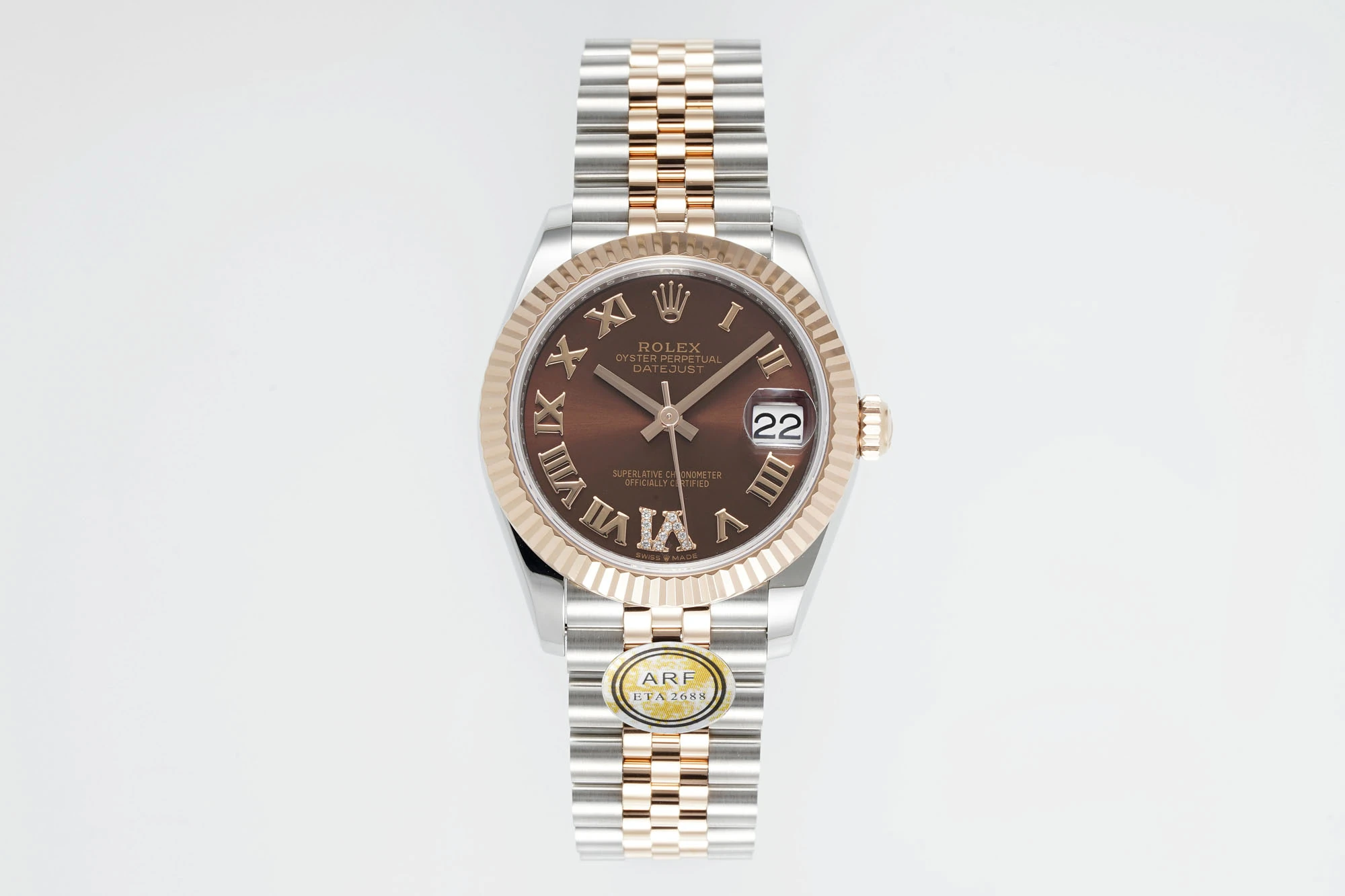Rolex DateJust 31 278271 ARF 1:1 Best Edition 904L Steel Brown Roman Dial on SS/RG Jubilee Bracelet 19 dae42ecb8fbd4d5 AMO Watch
