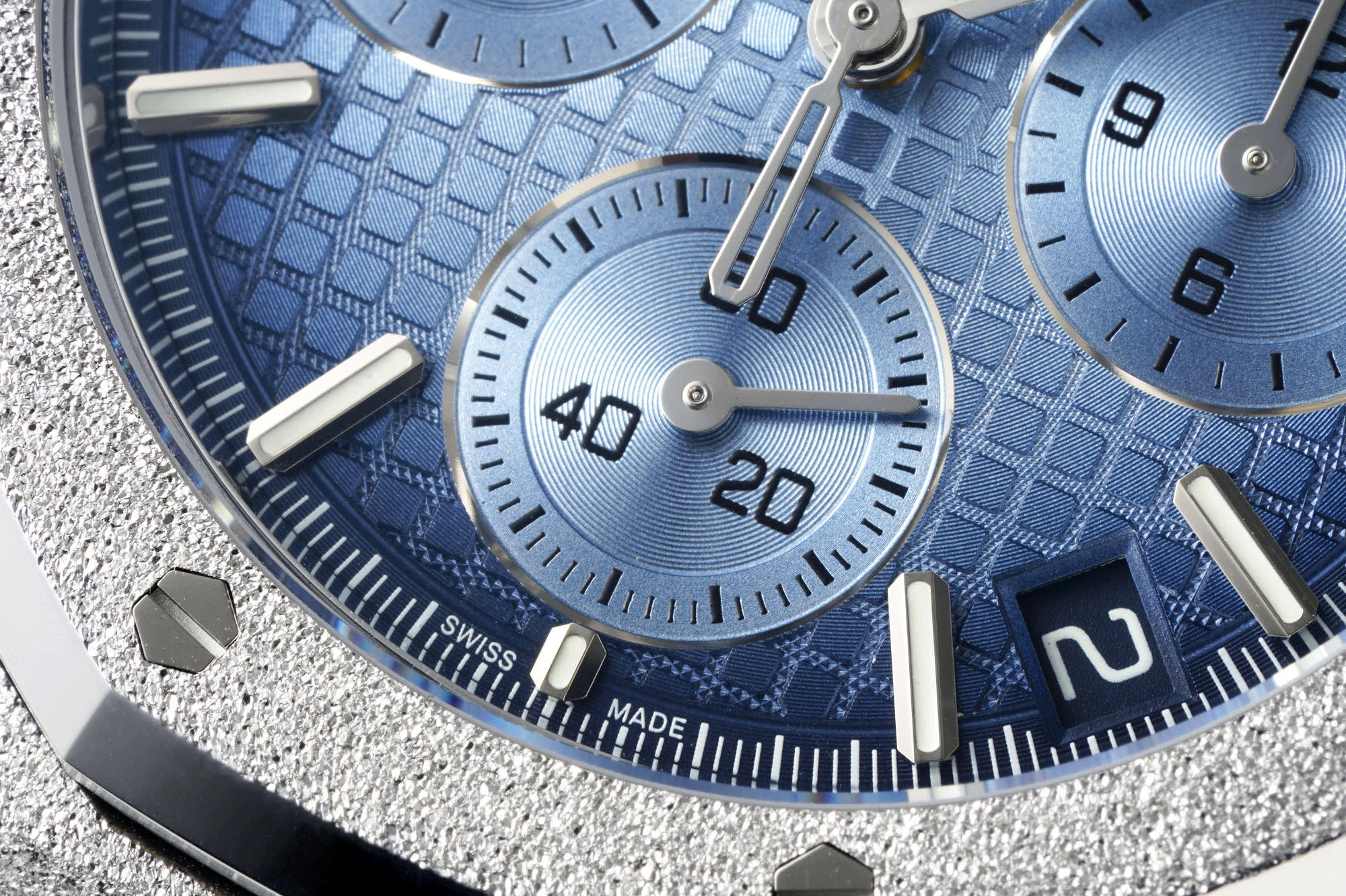 Royal Oak Chrono 26240 Frosted SS DDF 1:1 Best Edition Ice Blue Dial on SS Bracelet DD4401 Super Clone 22 daf813858f0cefc AMO Watch