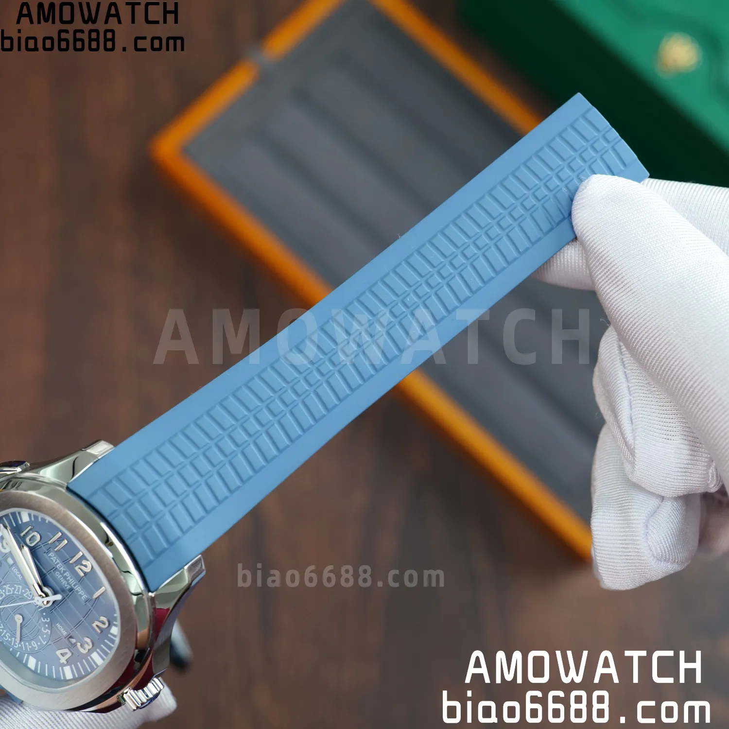 PP Aquanaut 5164G SS ZF 1:1 Best Edition Blue Dial on Blue Rubber Strap A324 65 dce6a3c5f90a9c0 AMO Watch