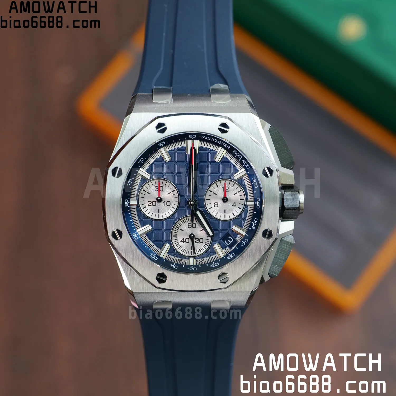 AP Royal Oak Offshore 43mm 26420 SS APSF 1:1 Best Edition Blue Dial on Rubber Strap Super Clone 4401 V2 (Free Sprung) 63 e03b0a2e71067a6 AMO Watch