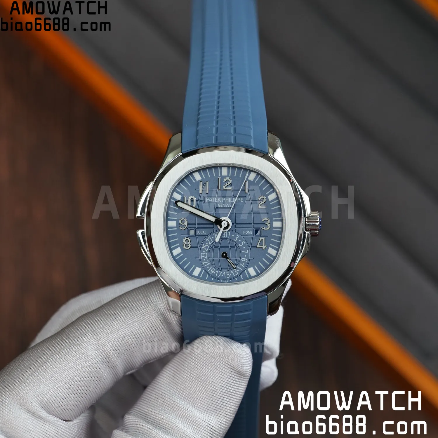 PP Aquanaut 5164G SS ZF 1:1 Best Edition Blue Dial on Blue Rubber Strap A324 80 e26bd21cb60fb81 AMO Watch