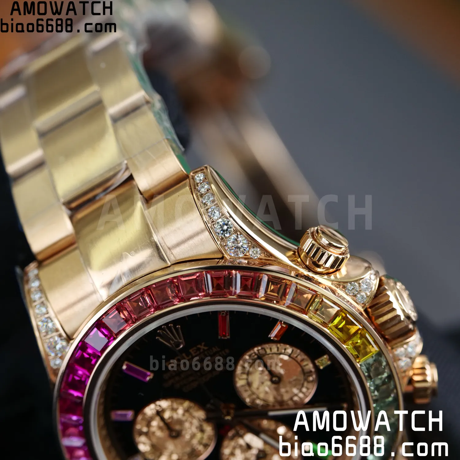 Rolex Daytona RG 116595 RX Factory 1:1 Best Edition Black Rainbow Dial on RG Bracelet DD4130 (Weighted)207g 79 e3722f977742d56 阿默表行AmoWatch