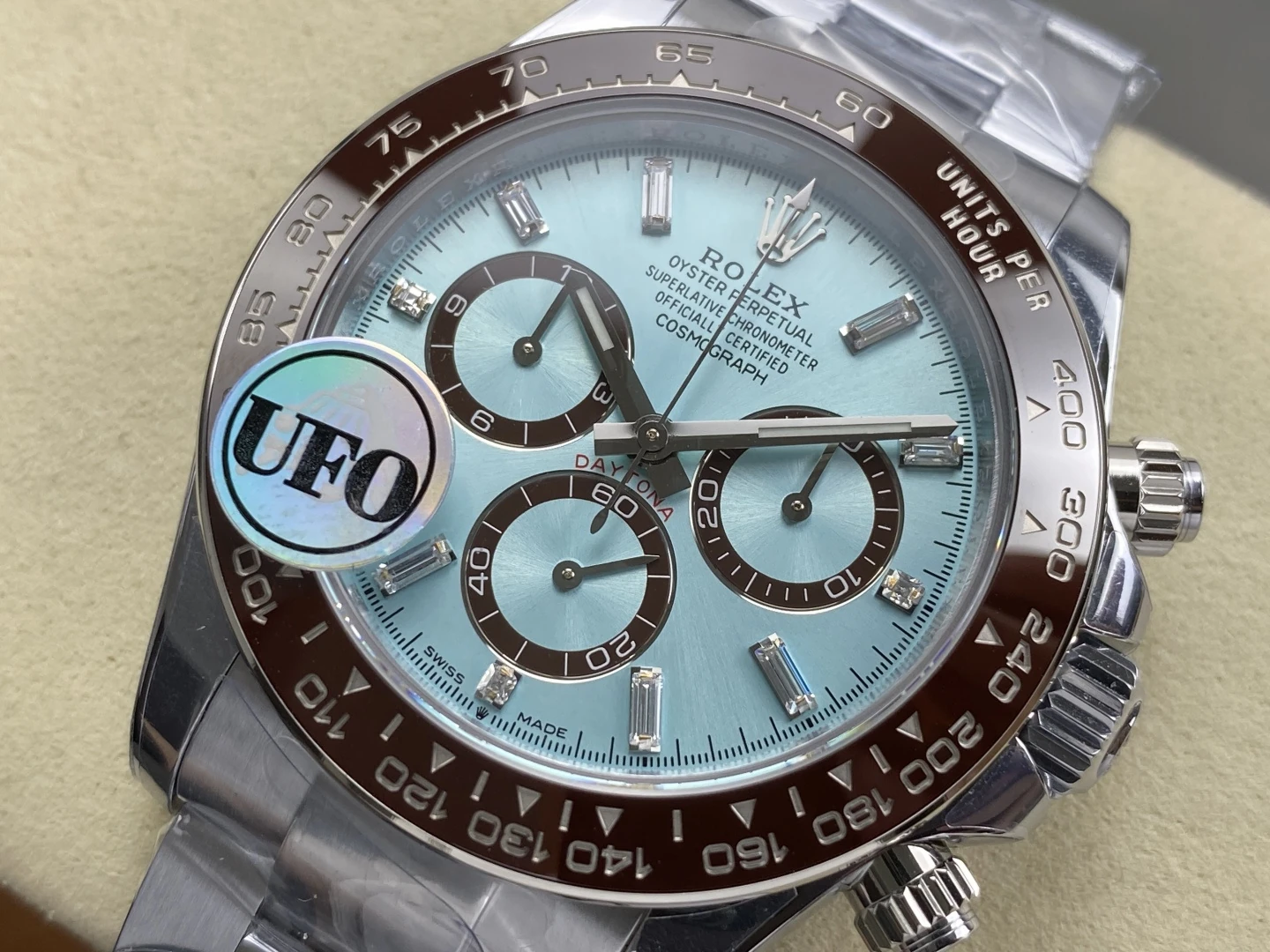 Rolex Daytona 126506 UFO 1:1 Best Edition Ice Blue Dial Diamond on SS Braclet UF4131 (Free Sprung)172g 28 e4b2c0a4d0b2599 AMO Watch