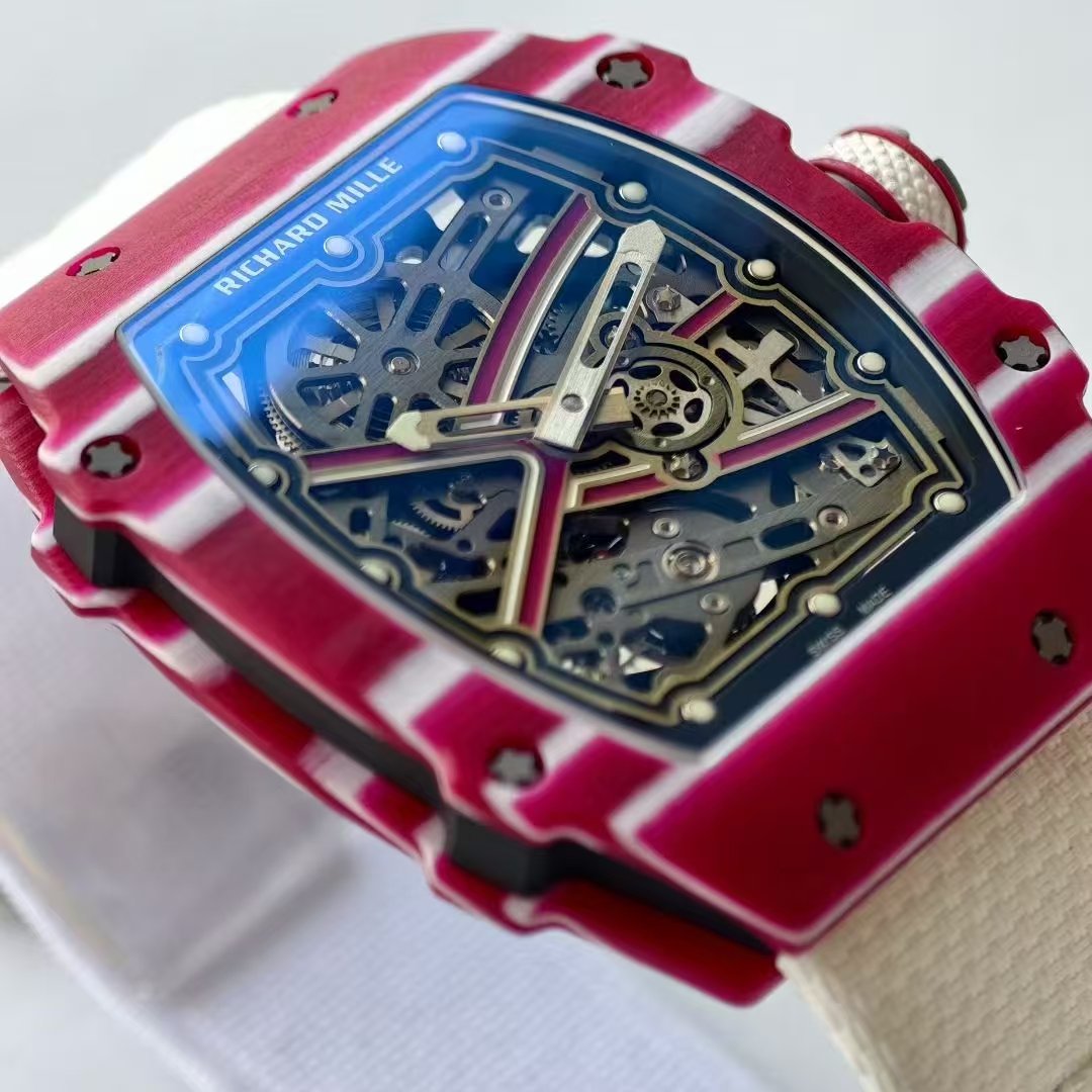RICHARD MILLE RM67-02 Red NTPT VAF Best Edition Skeleton Dial on White Nylon strap CRMA7 Clone 23 e4da3b7fbbce234 阿默表行AmoWatch