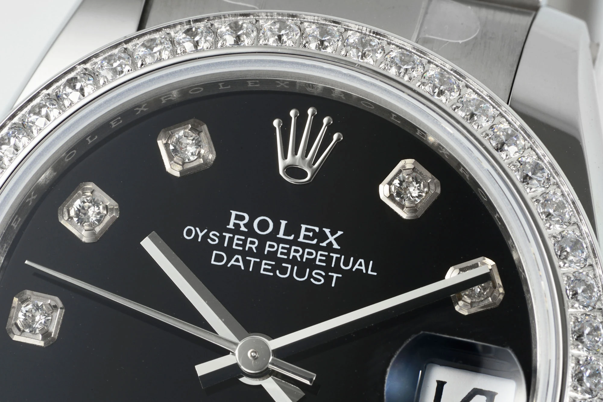 Rolex DateJust 31 278384 ARF 1:1 Best Edition 904L Steel Black Diamond Dial Diamond bezel on SS Oyster Bracelet 21 e51856f4bfa7e76 AMO Watch