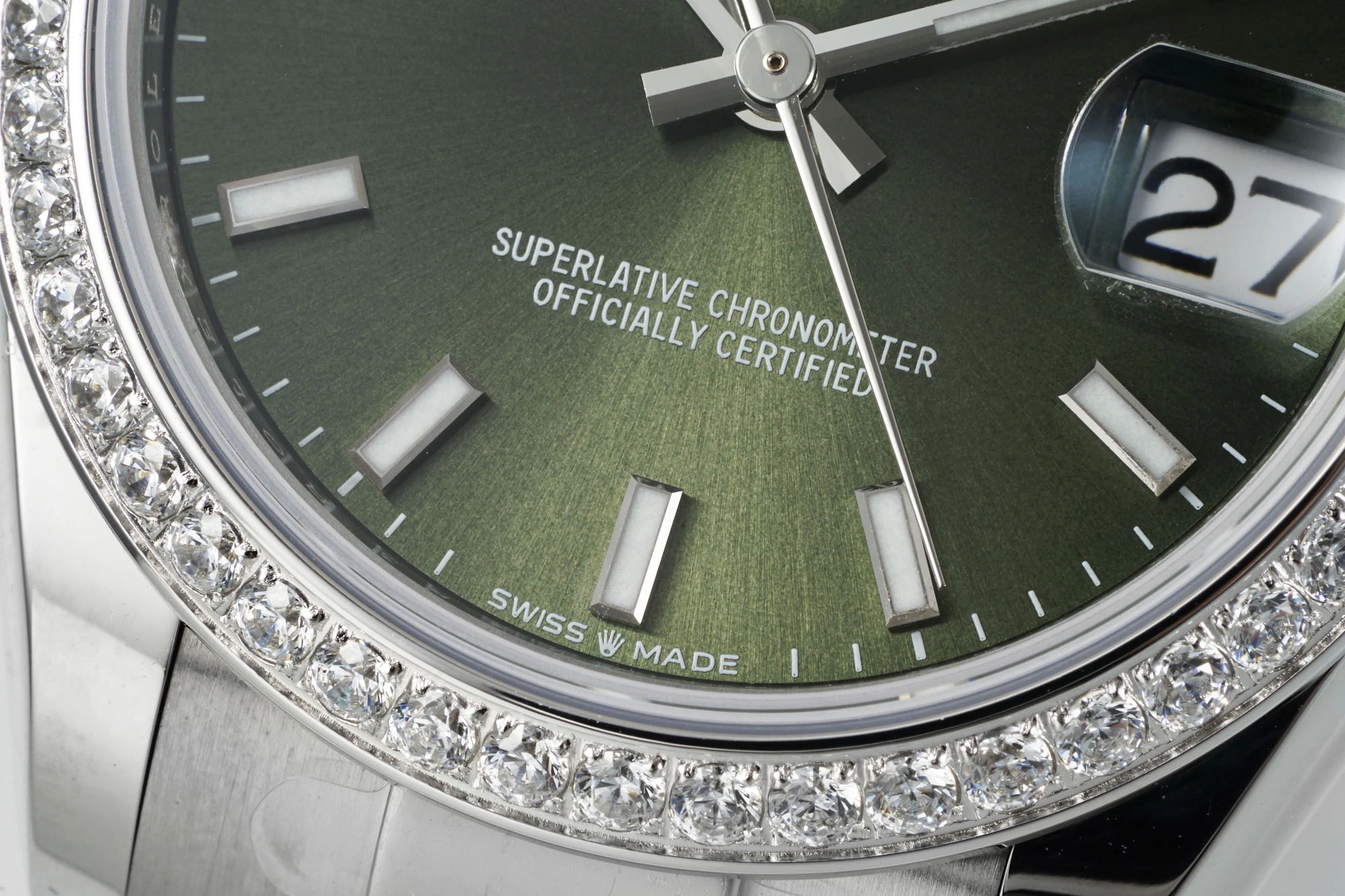 Rolex DateJust 31 278384 ARF 1:1 Best Edition 904L Steel Green Dial Diamond bezel on SS Oyster Bracelet 20 e717585725419d7 AMO Watch