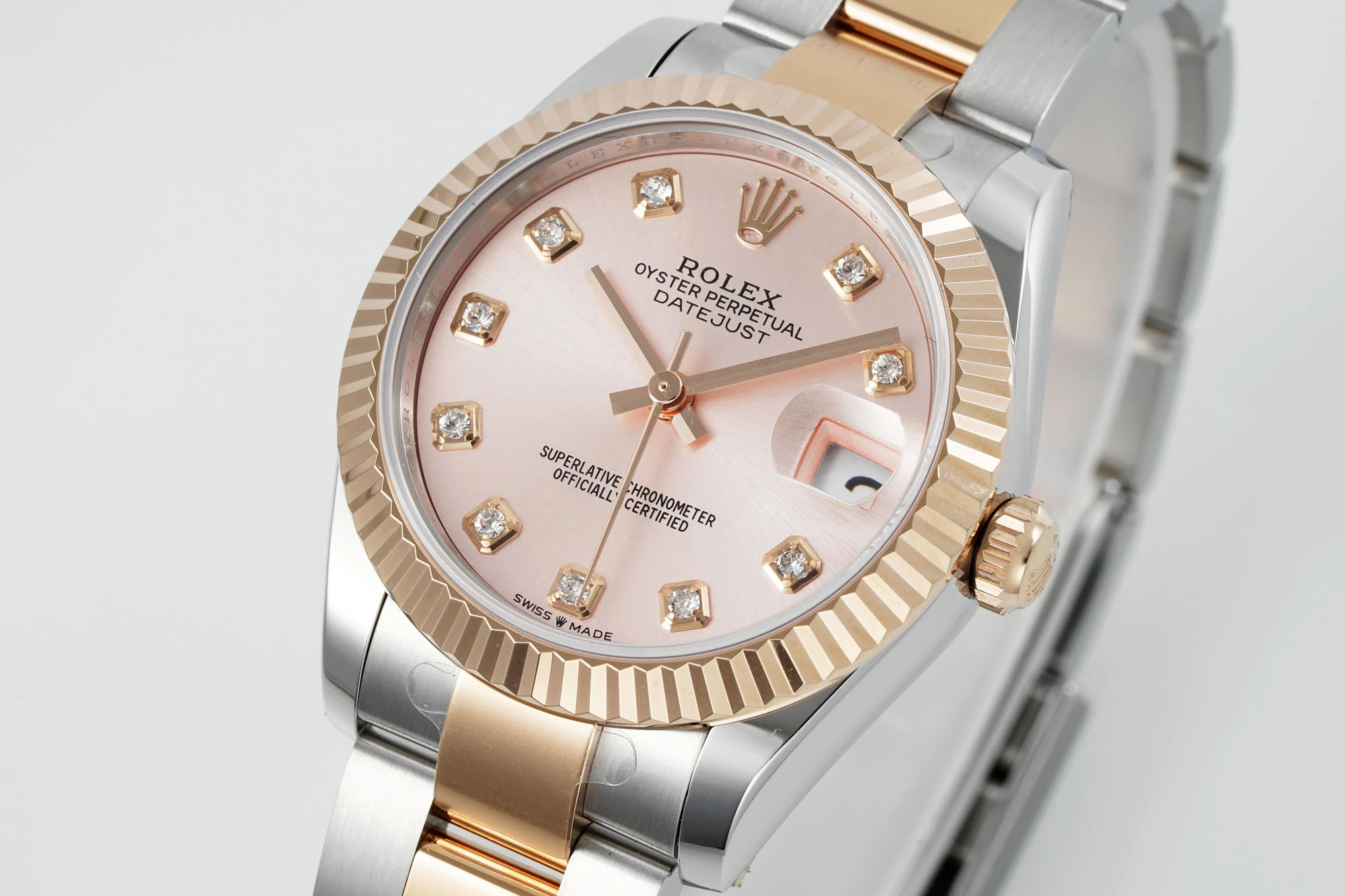 Rolex DateJust 31 278271 ARF 1:1 Best Edition 904L Steel Pink Diamonds Dial on SS/RG Oyster Bracelet 23 e8477c94ba8e936 AMO Watch