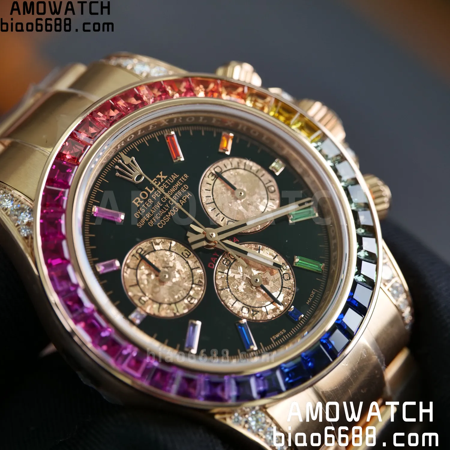 Rolex Daytona RG 116595 RX Factory 1:1 Best Edition Black Rainbow Dial on RG Bracelet DD4130 (Weighted)207g 78 e96e43e2d7dcac9 阿默表行AmoWatch