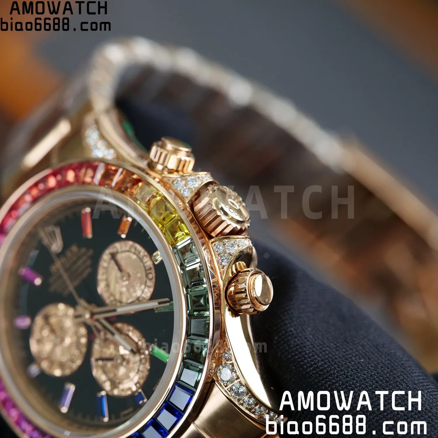 Rolex Daytona RG 116595 RX Factory 1:1 Best Edition Black Rainbow Dial on RG Bracelet DD4130 (Weighted)207g 80 eb7168d61e27599 阿默表行AmoWatch