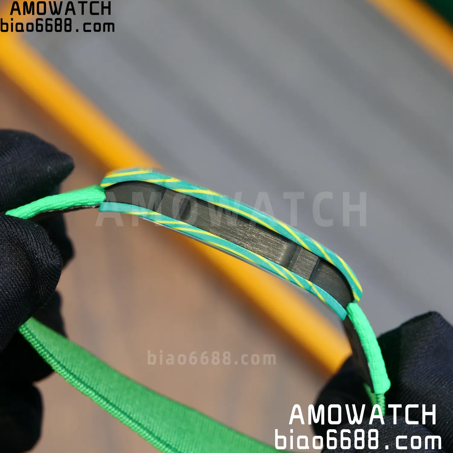 RICHARD MILLE RM67-02 Green NTPT AVF Best Edition Wayde van Niekerk on Green Nylon strap CRMA7 Clone 80 ef7a218b3ba2173 AMO Watch