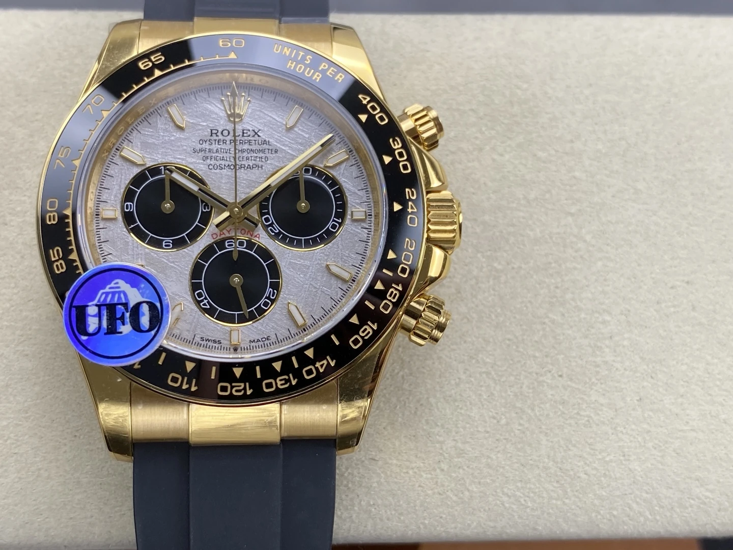 Rolex Daytona 126518 YG UFO 1:1 Best Edition Meteorite Stick Dial on Oysterflex Strap UF4131 (Free Sprung) 32 efce0895e13c8e4 AMO Watch