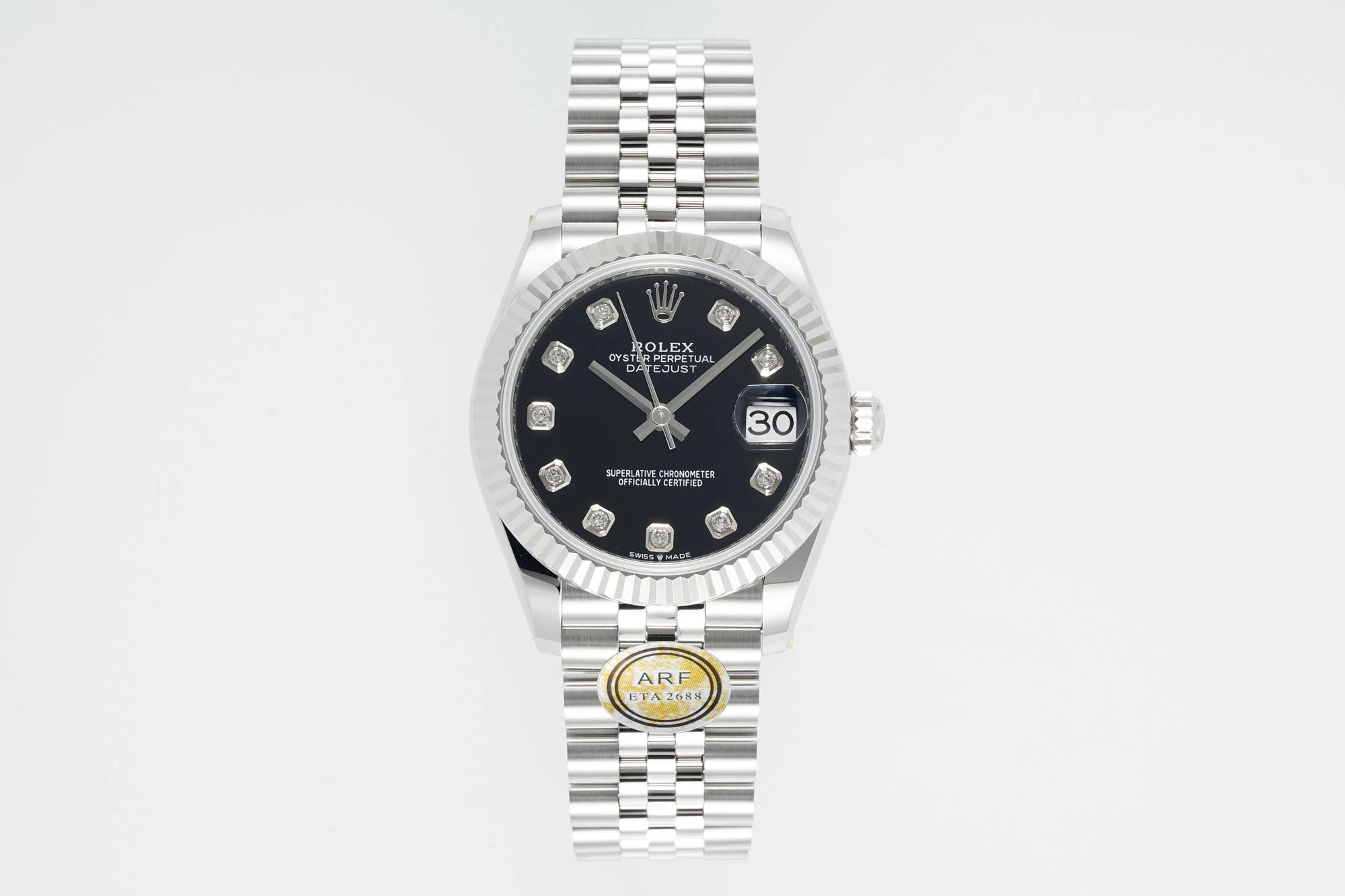 Rolex DateJust 31 278274 ARF 1:1 Best Edition 904L Steel Black Diamonds Dial on SS Jubilee Bracelet 19 f0403b9ec6d1588 AMO Watch