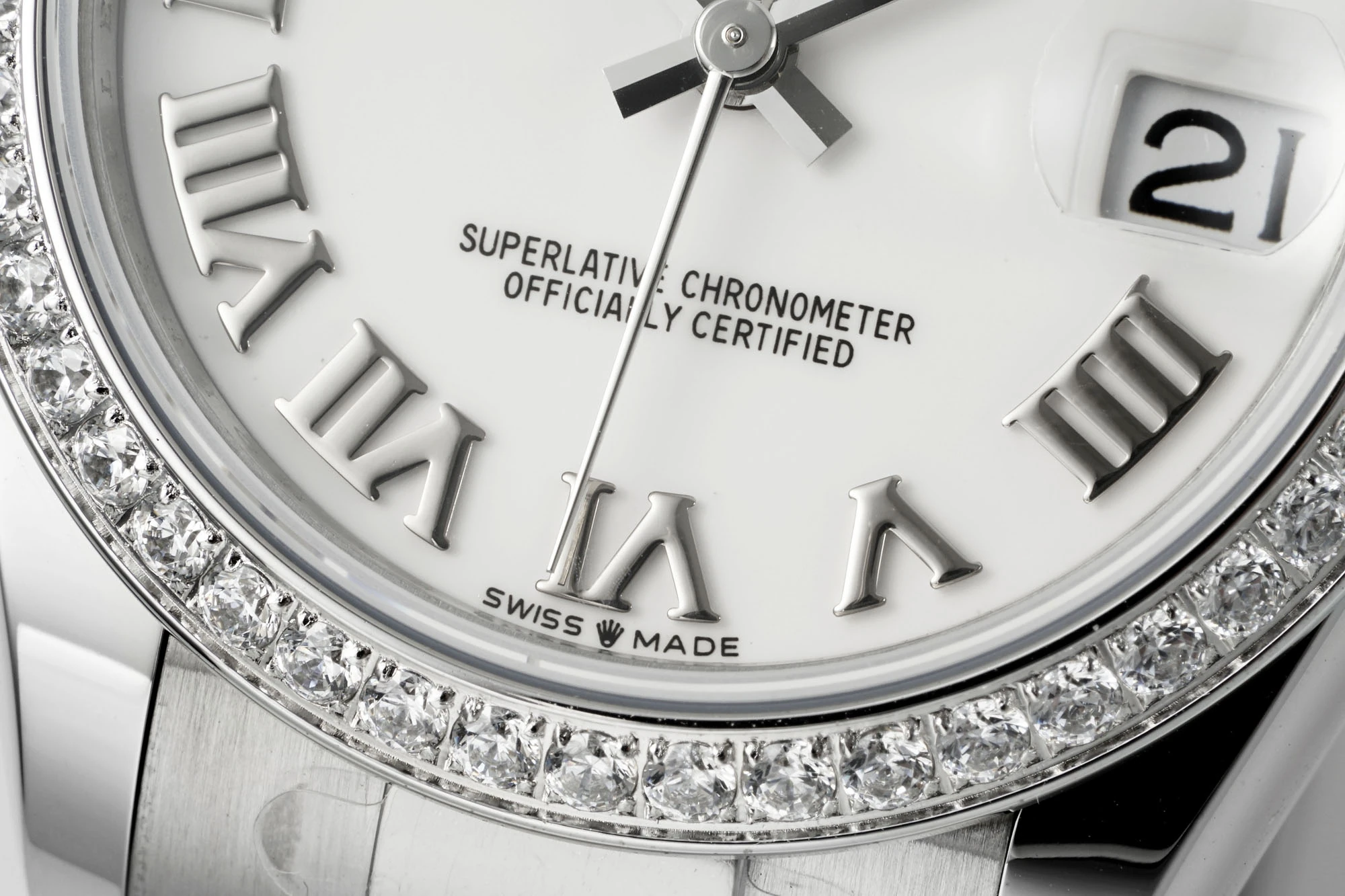Rolex DateJust 31 278384 ARF 1:1 Best Edition 904L Steel White Roman Dial Diamond bezel on SS Oyster Bracelet 20 f16241e2dbde347 AMO Watch