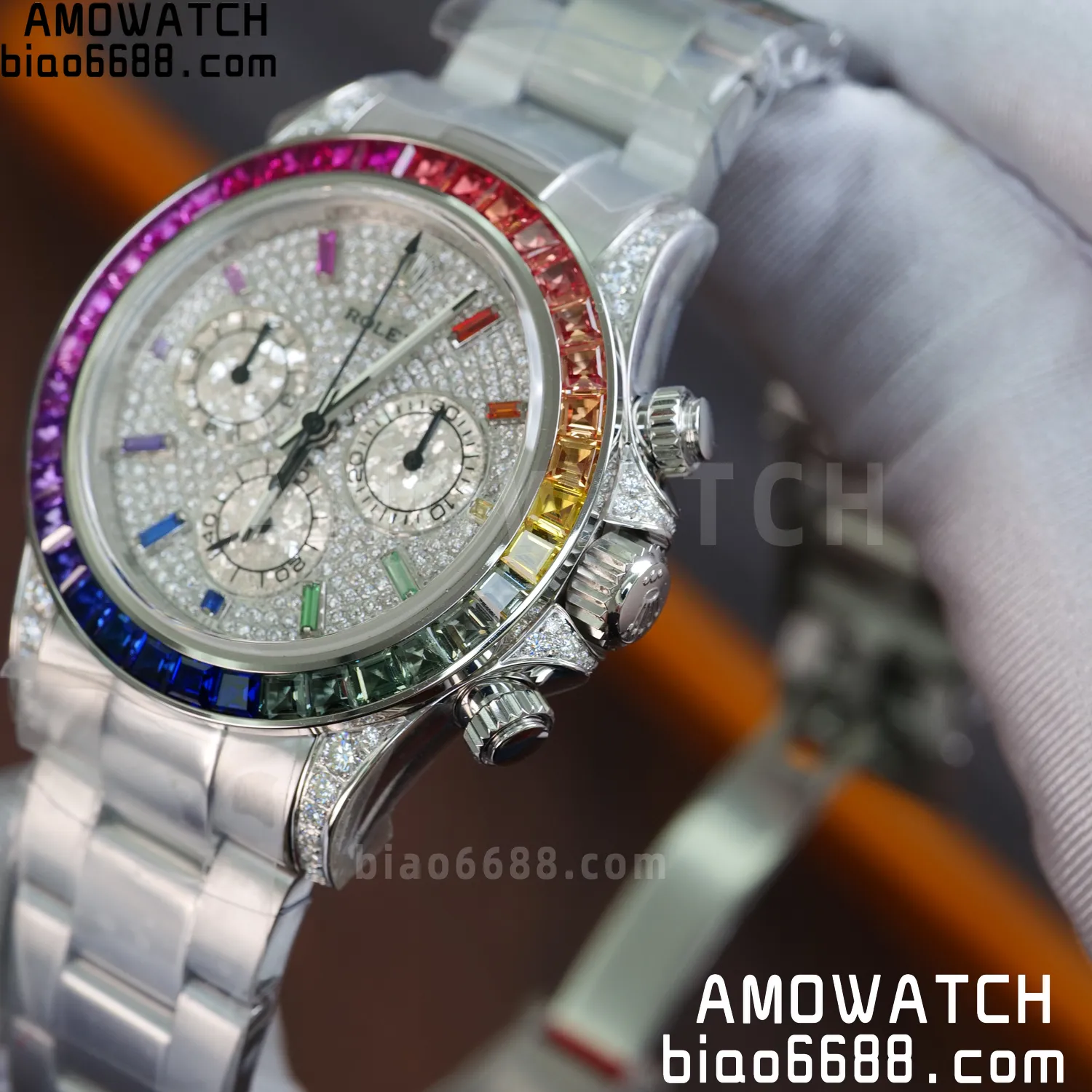 Rolex Daytona RX Factory 1:1 Best Edition Diamond Dial Dial on SS Bracelet DD4130 (Weighted)207g 78 f5b07b39b88003b AMO Watch