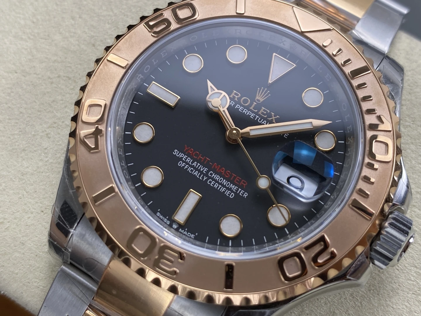 Rolex Yacht-Master 126621 SS/RG VSF 1:1 Best Edition 904L Steel Black Dial on SS/RG Bracelet DD3235 24 f65496420ed49c7 AMO Watch