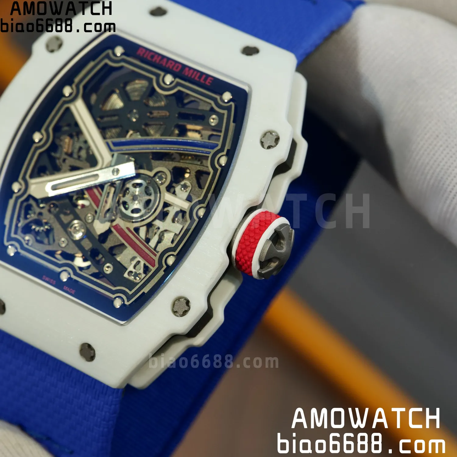 RICHARD MILLE RM67-02 White NTPT VAF Best Edition France Dial on Blue Nylon strap CRMA7 Clone 68 f682263100e1339 阿默表行AmoWatch