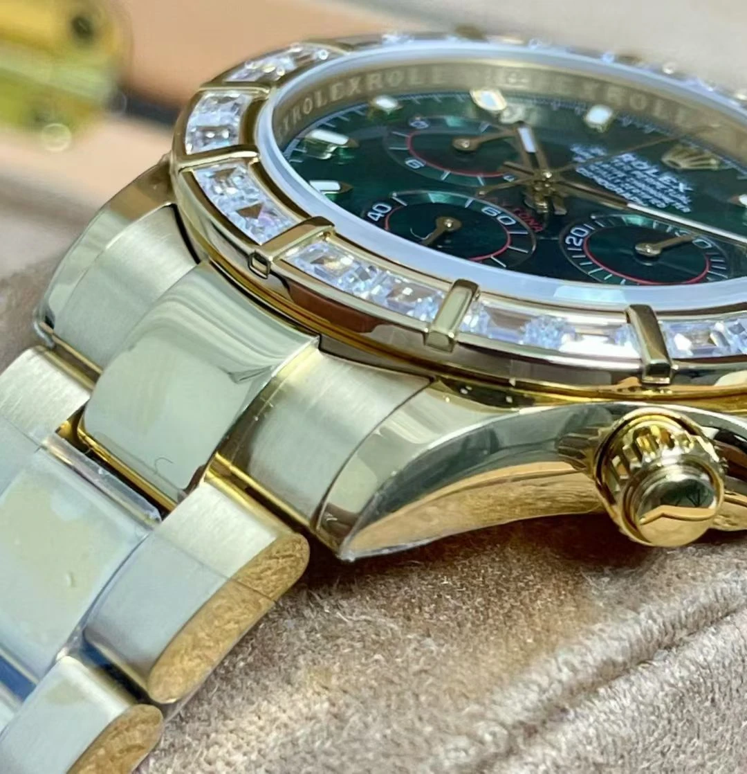 Rolex Daytona YG 116568 RX Factory 1:1 Best Edition Green Dial on YG Bracelet DD4130 (Weighted)207g 25 f7545846fcdb79c AMO Watch