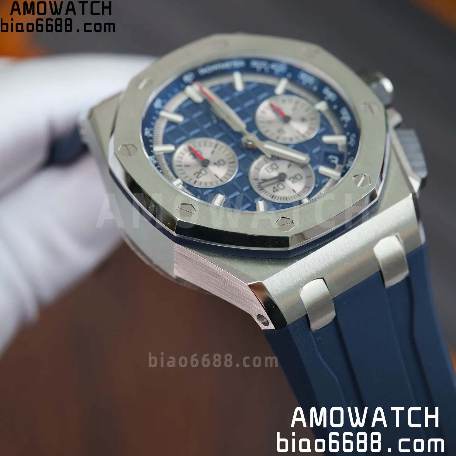 AP Royal Oak Offshore 43mm 26420 SS APSF 1:1 Best Edition Blue Dial on Rubber Strap Super Clone 4401 V2 (Free Sprung) 66 f8c61e97c16e16d AMO Watch