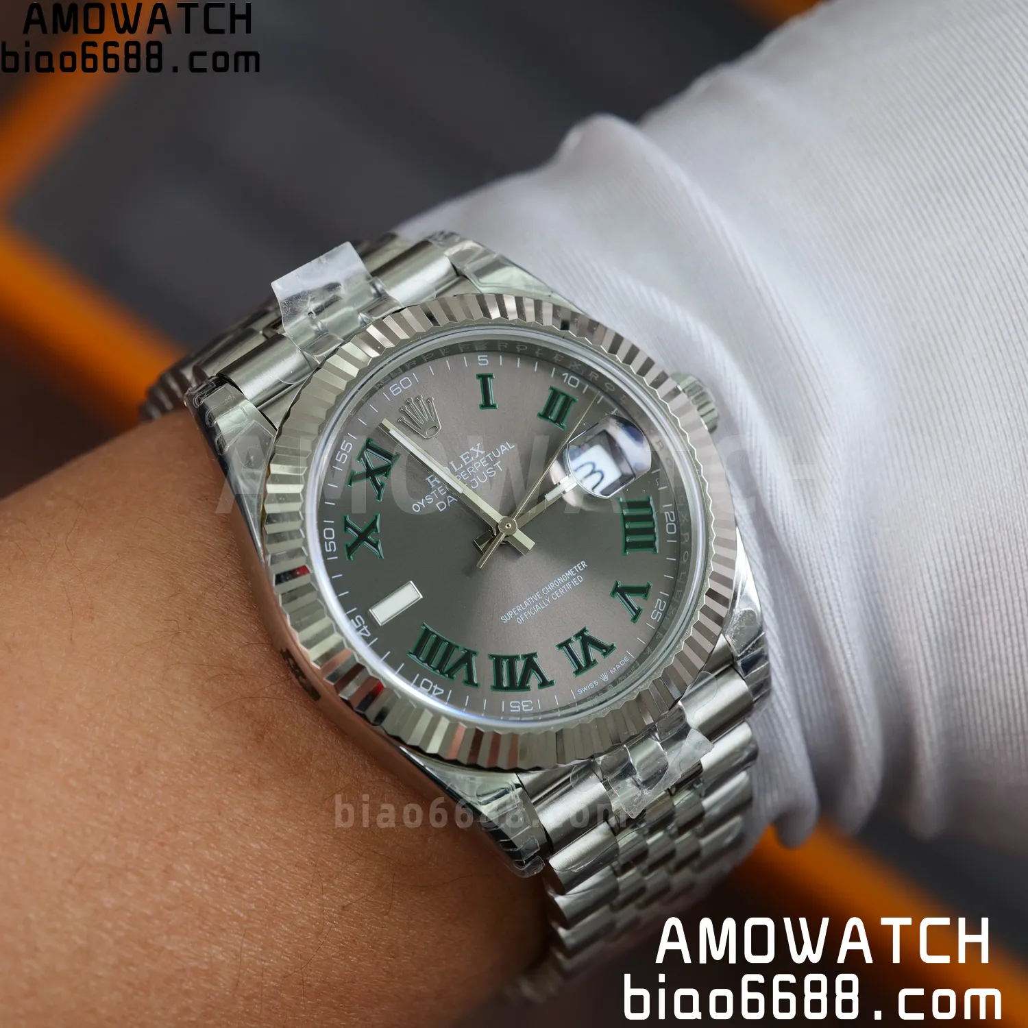 Rolex DateJust 41 126334 904L SS VSF 1:1 Best Edition Gray Roman Dial on Jubilee Bracelet VS3235 V2 (133g) 90 fa124ed7989dc21 AMO Watch